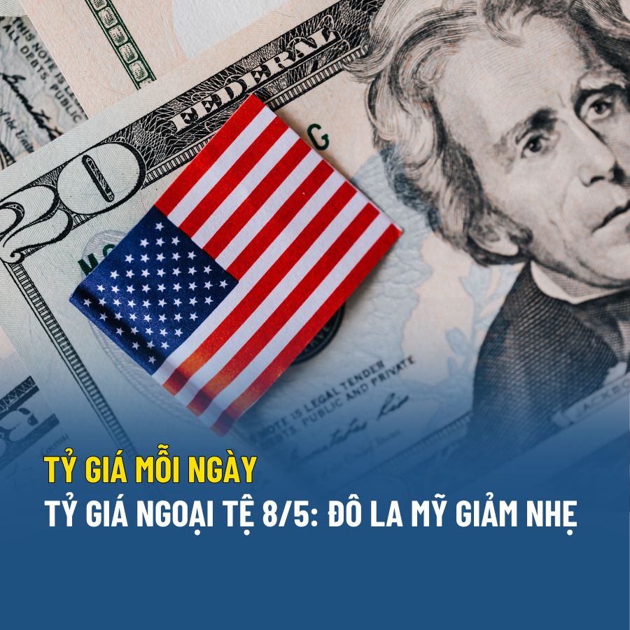 Cập nhật tỷ giá ngoại tệ ngày 8/5: Đô la Mỹ suy yếu, Euro và Yên Nhật phục hồi trong bối cảnh biến động toàn cầu