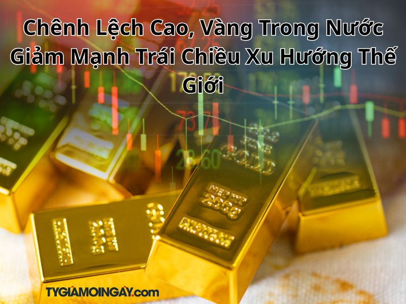 Chênh Lệch Cao, Vàng Trong Nước Giảm Mạnh Trái Chiều Xu Hướng Thế Giới