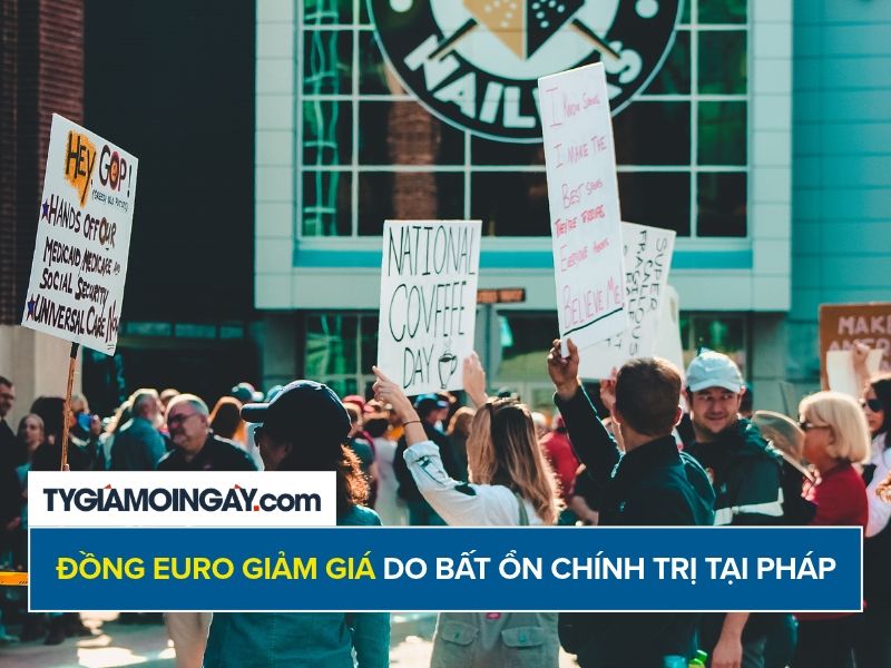 Đồng Euro giảm giá do năng lượng tăng và bất ổn chính trị tại Pháp