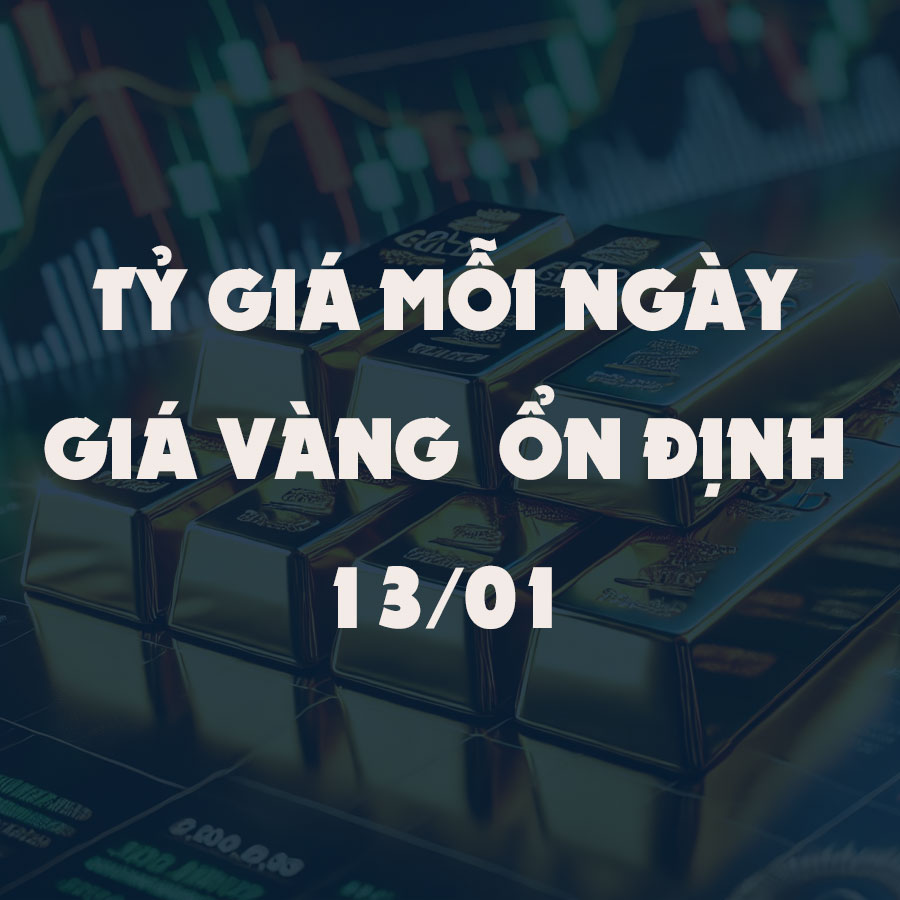 Giá vàng hôm nay (13/1): Vàng miếng và vàng nhẫn duy trì ổn định