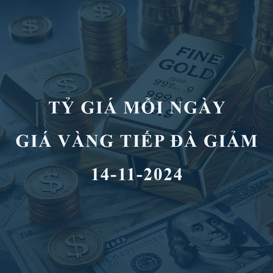 Giá vàng hôm nay (14/11): Đà giảm kéo dài, vàng miếng trong nước vẫn ổn định