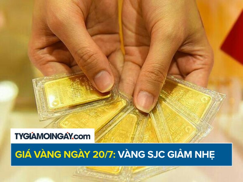 Giá vàng hôm nay 20/7/2026: Vàng SJC giảm về sát 147 triệu/lượng 