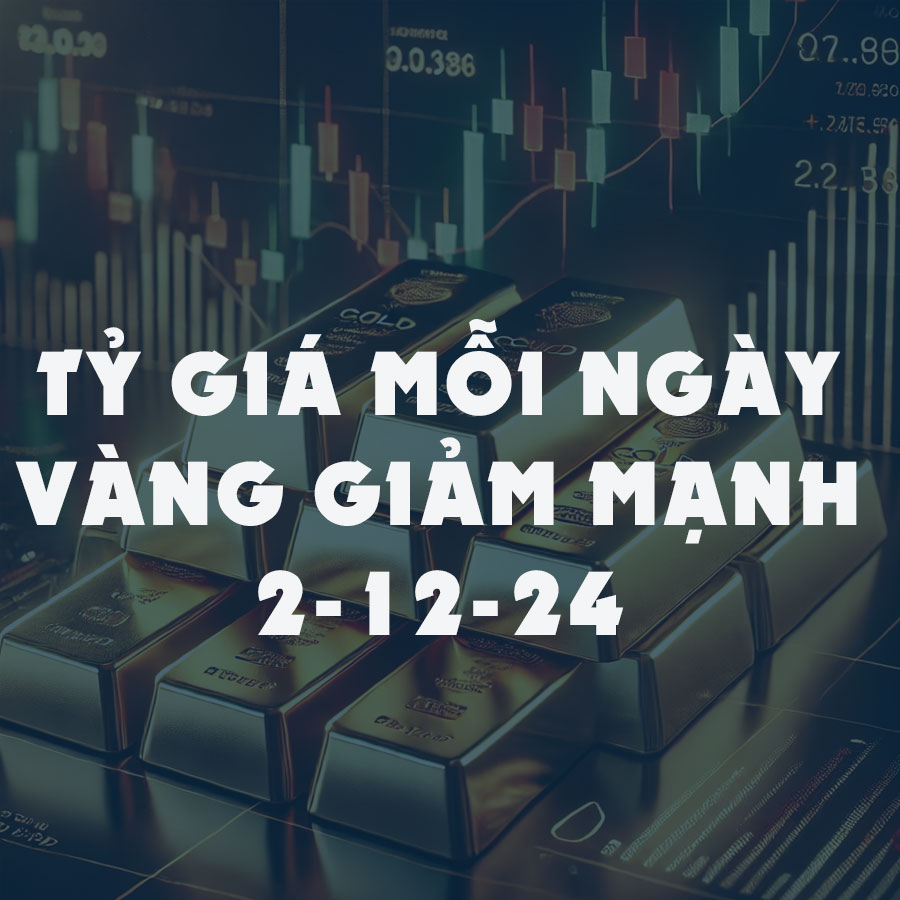 Giá vàng hôm nay 2/12/2024: Vàng miếng và nhẫn trơn đồng loạt giảm mạnh