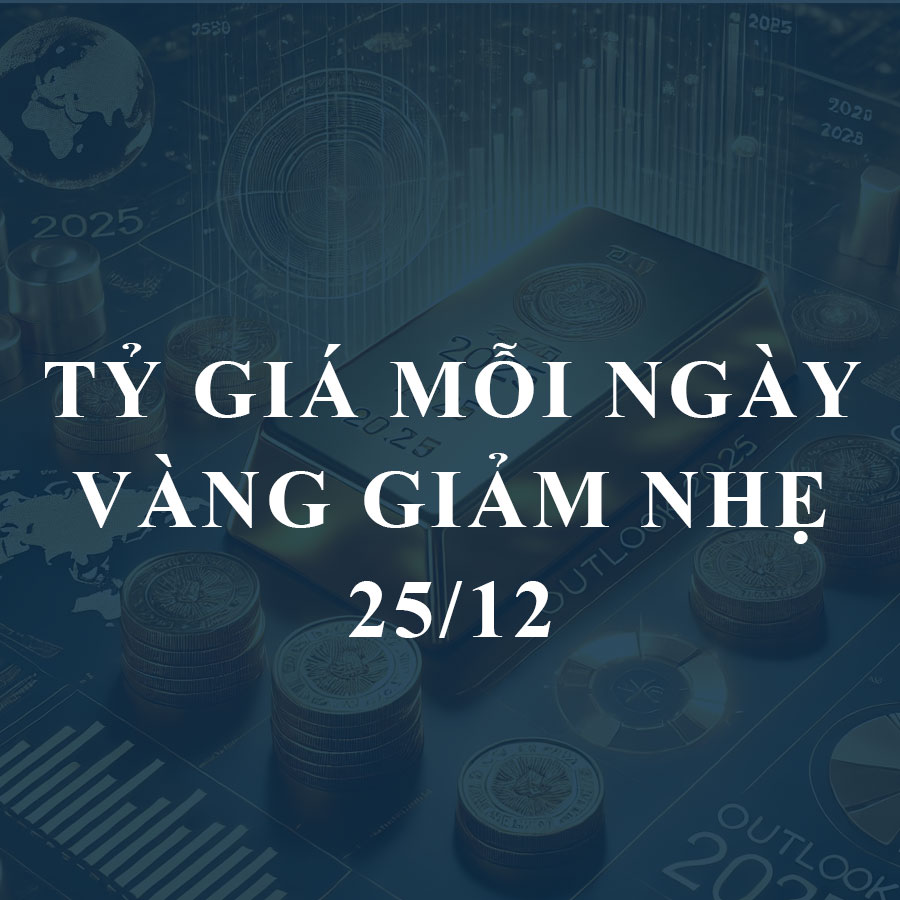 Giá vàng hôm nay (25-12): Vàng trong nước giảm nhẹ, trái chiều thế giới