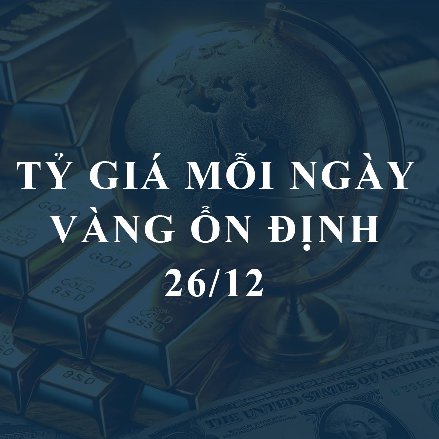 Giá vàng hôm nay (26/12): Thị trường trầm lắng, giá ít biến động