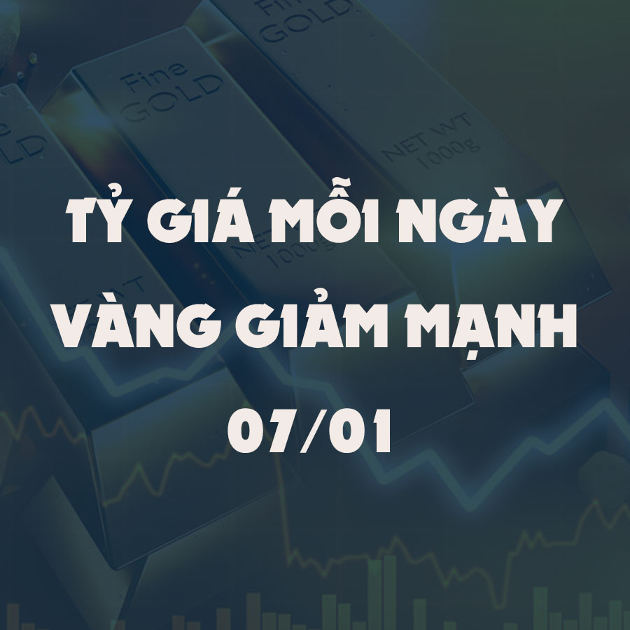 Giá vàng hôm nay (7-1): Đồng loạt giảm mạnh