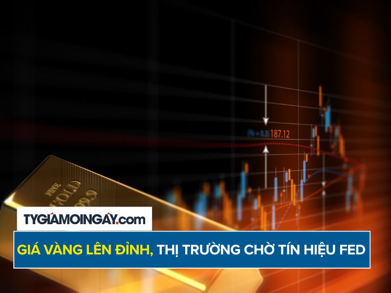 Giá vàng lên đỉnh 3 tháng, thị trường chờ tín hiệu Fed