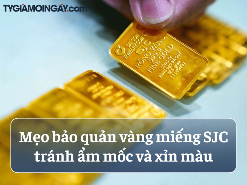 Mẹo bảo quản vàng miếng SJC tránh ẩm mốc và xỉn màu