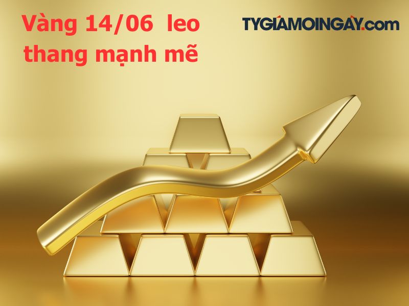 Vàng 14/06 leo thang mạnh mẽ, giới đầu tư dõi theo “làn sóng trú ẩn mới”