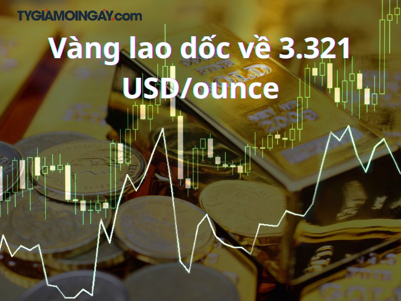 Vàng lao dốc về 3.321 USD/ounce, nguyên nhân và dự báo xu hướng 