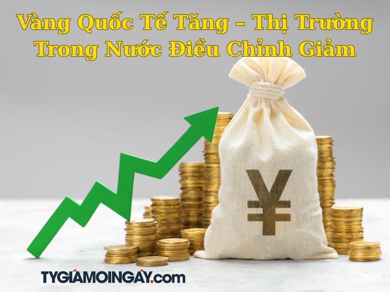 Vàng Quốc Tế Tăng – Thị Trường Trong Nước Điều Chỉnh Giảm