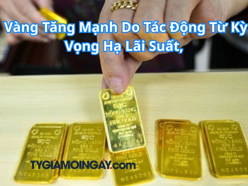  Vàng Tăng Mạnh Do Tác Động Từ Kỳ Vọng Hạ Lãi Suất, Nhà Đầu Tư Thận Trọng Cân Nhắc