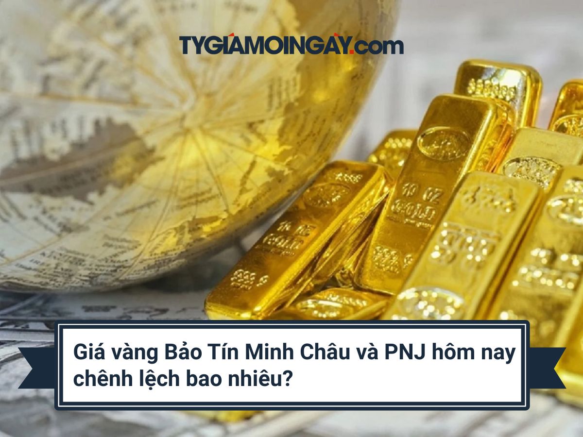 Giá vàng Bảo Tín Minh Châu và PNJ hôm nay chênh lệch bao nhiêu?